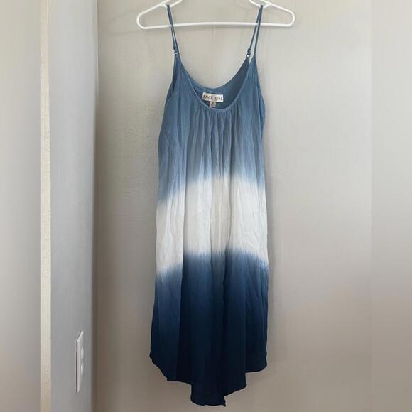 Knox Rose Dresses & Skirts - Knox Rose | Women's M, dip dye blue ombre handkerchief dress